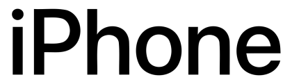 iPhone Logo Text in Minimal Style