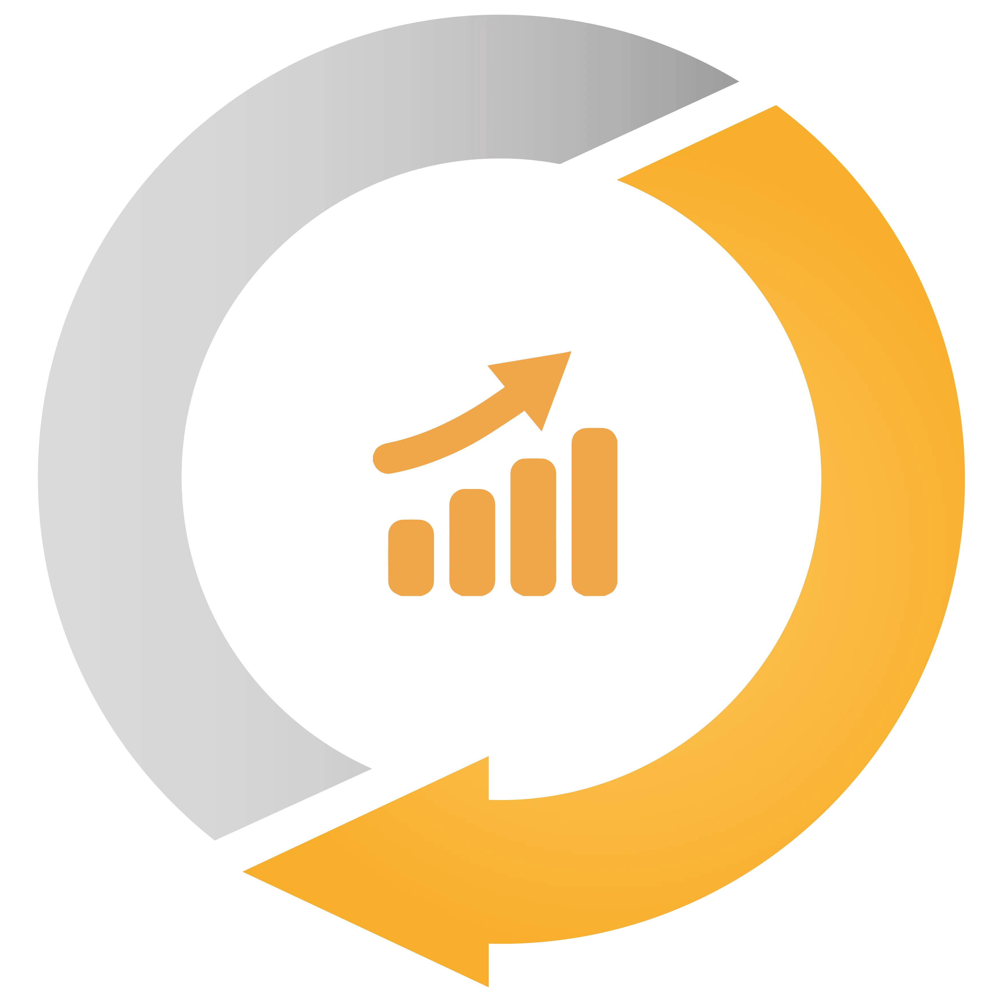 Yellow Arrows and Growth Chart Logo
