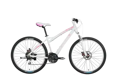 White Mountain Bike with Pink Accents