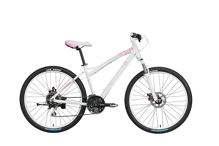White Mountain Bike with Pink Accents
