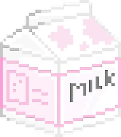 Pixel Art Pink Milk Carton