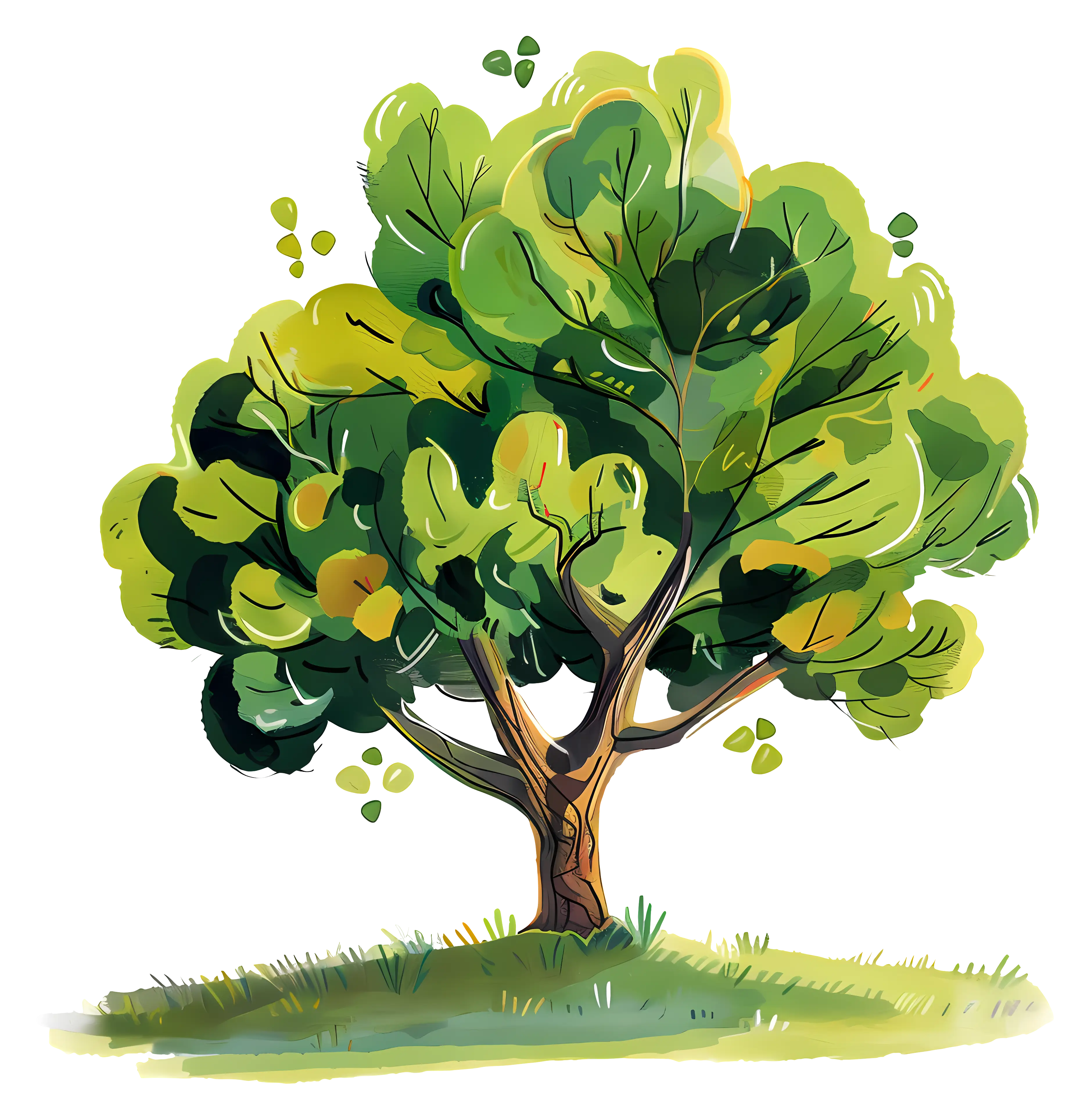 Lush Green Tree Illustration