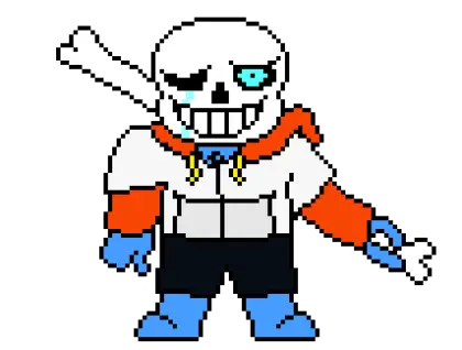 Pixel Skeleton Character in 8-bit Style