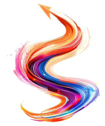 Vibrant Colorful Arrow Graphic Design