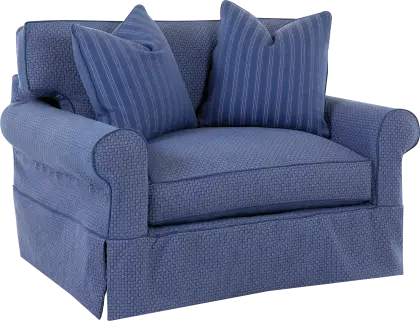 Comfortable Blue Armchair with Cushions