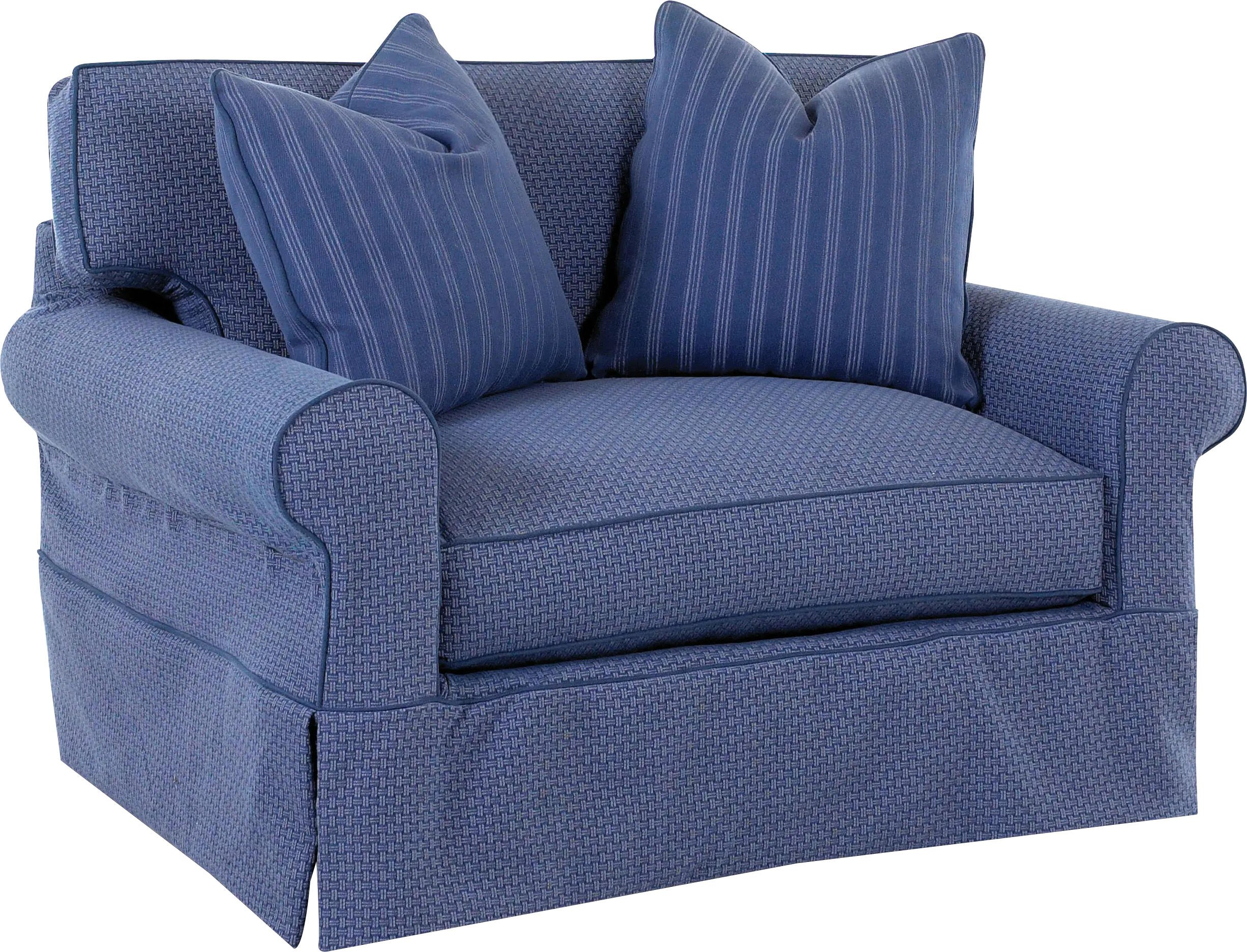 Comfortable Blue Armchair with Cushions