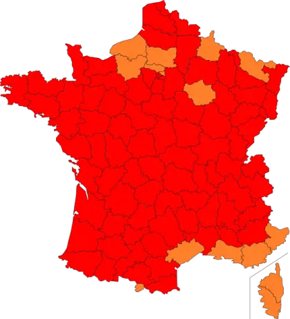 Illustrated Map of France with Regions Highlighted