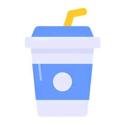 Blue Takeaway Drink Cup