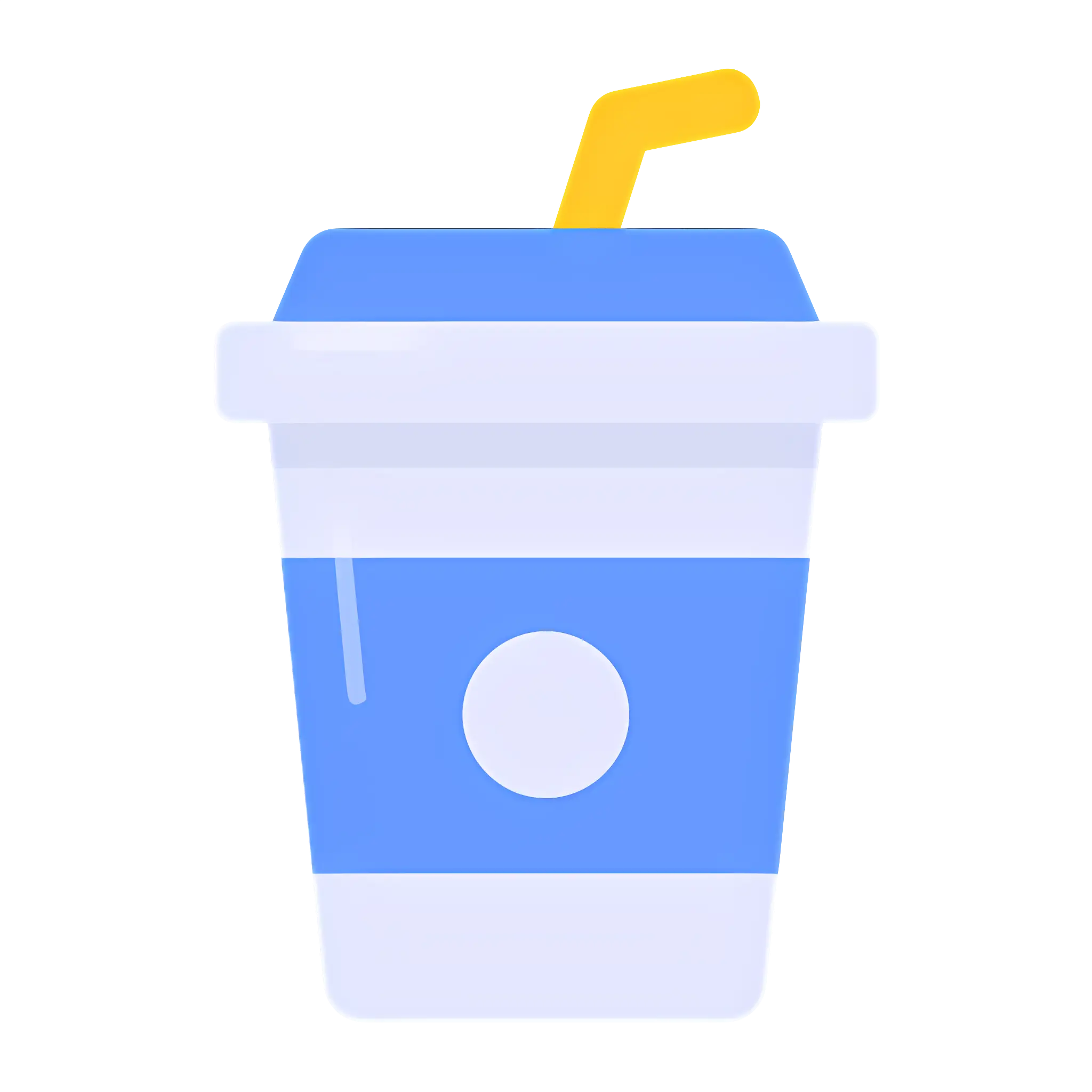 Blue Takeaway Drink Cup