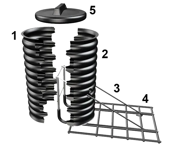 Metal Spiral Staircase Structure