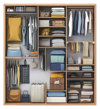 Neatly Organized Wardrobe