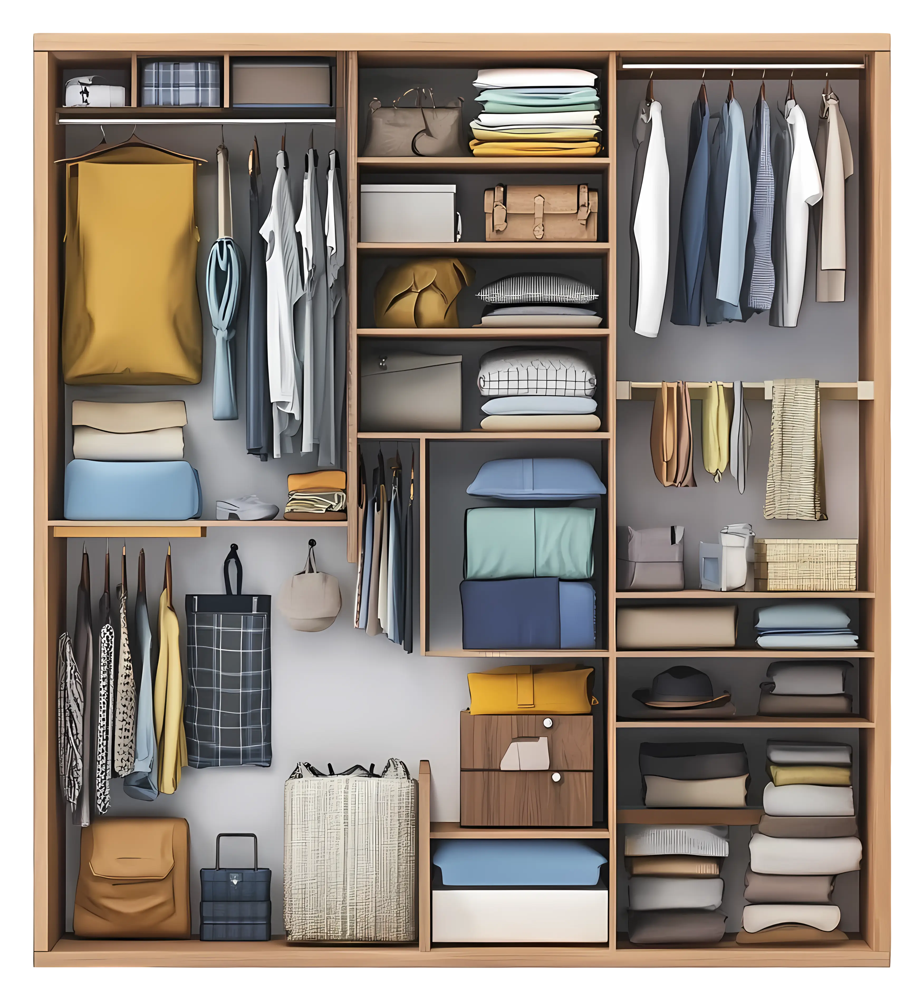 Neatly Organized Wardrobe