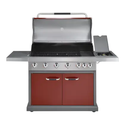 Outdoor Barbecue Grill with Lid and Stand