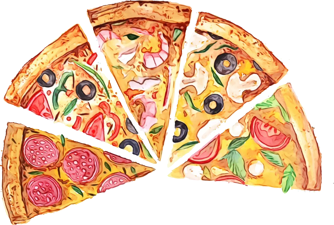Various Pizza Slices
