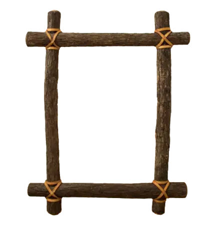 Rustic Wooden Frame with Twine