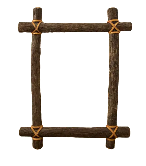 Rustic Wooden Frame with Twine