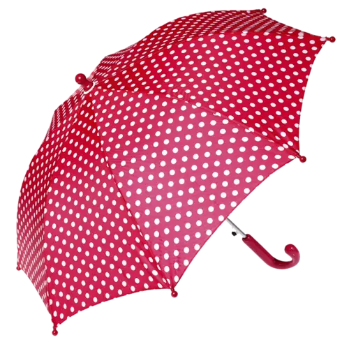 Red Polka Dot Umbrella for Rainy Days