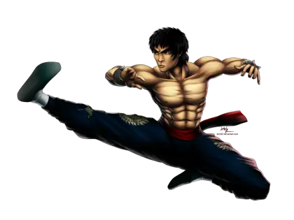 Martial Artist in Action Pose