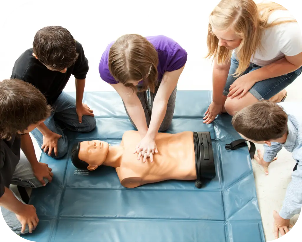 Hands-On CPR Training with Mannequin