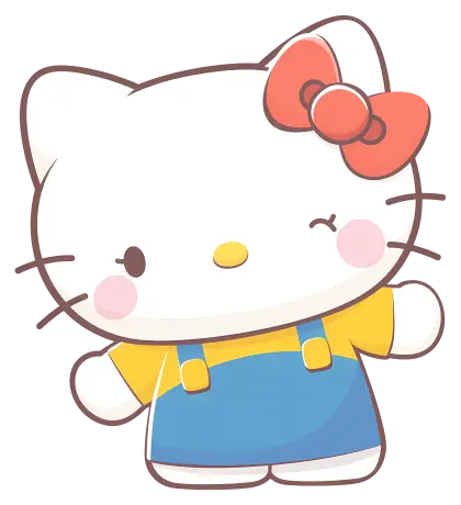 Hello Kitty Animated Character Cute Illustration