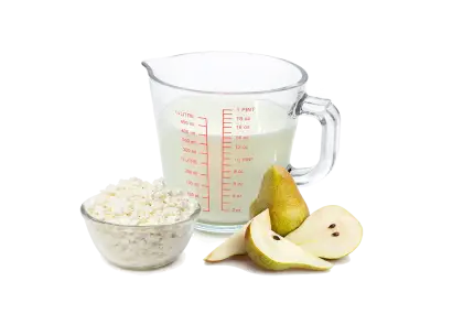 Milk and Pear with Rice