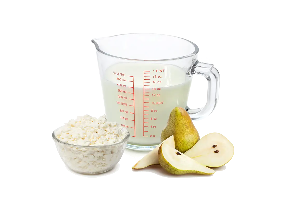Milk and Pear with Rice