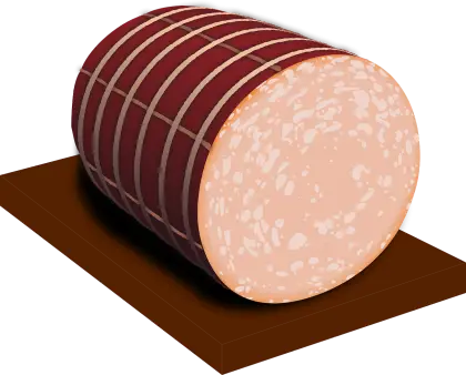 Sliced Salami on Wooden Board