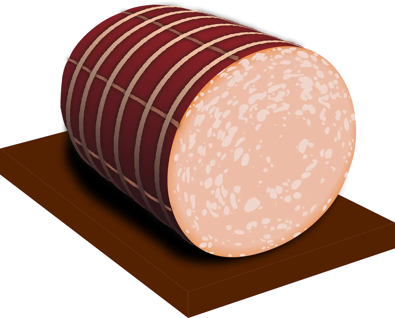 Sliced Salami on Wooden Board