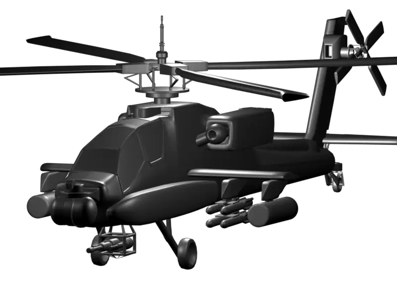 Black Helicopter Illustration with Modern Design