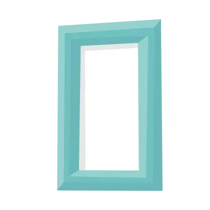 Blue Rectangular Picture Frame