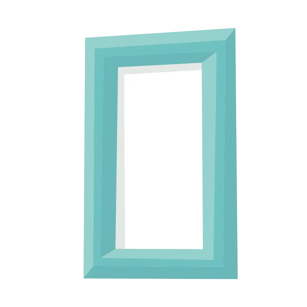 Blue Rectangular Picture Frame