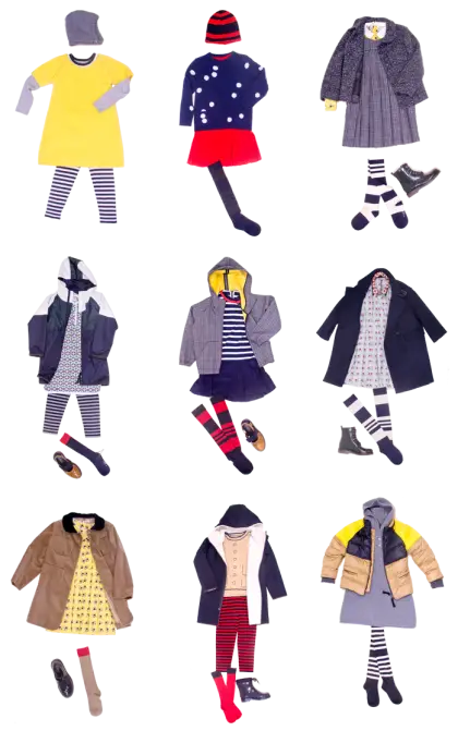 Colorful children&#039;s clothing for winter