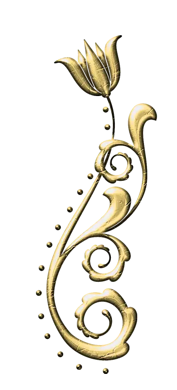 Elegant Golden Floral Ornament