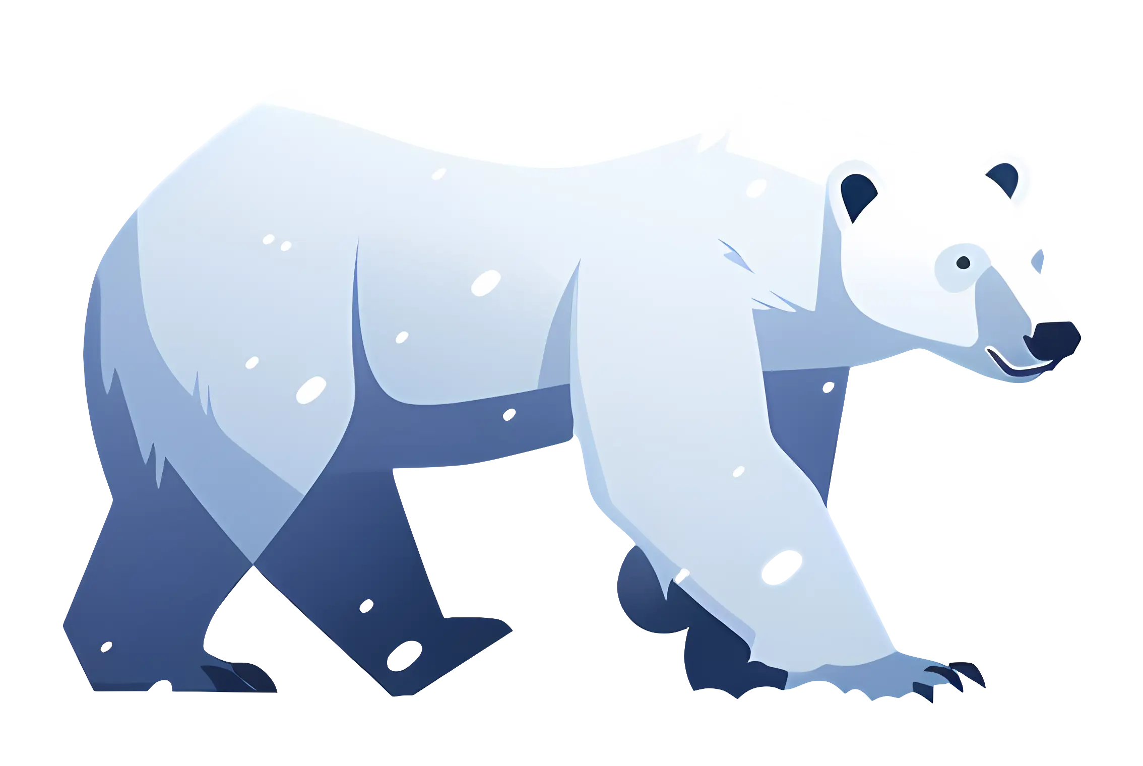 Polar Bear in a Snowy Arctic Illustration