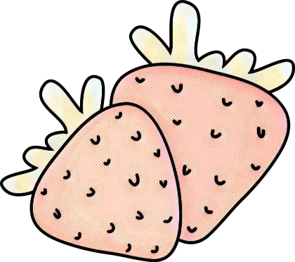 Pair of Pink Strawberries