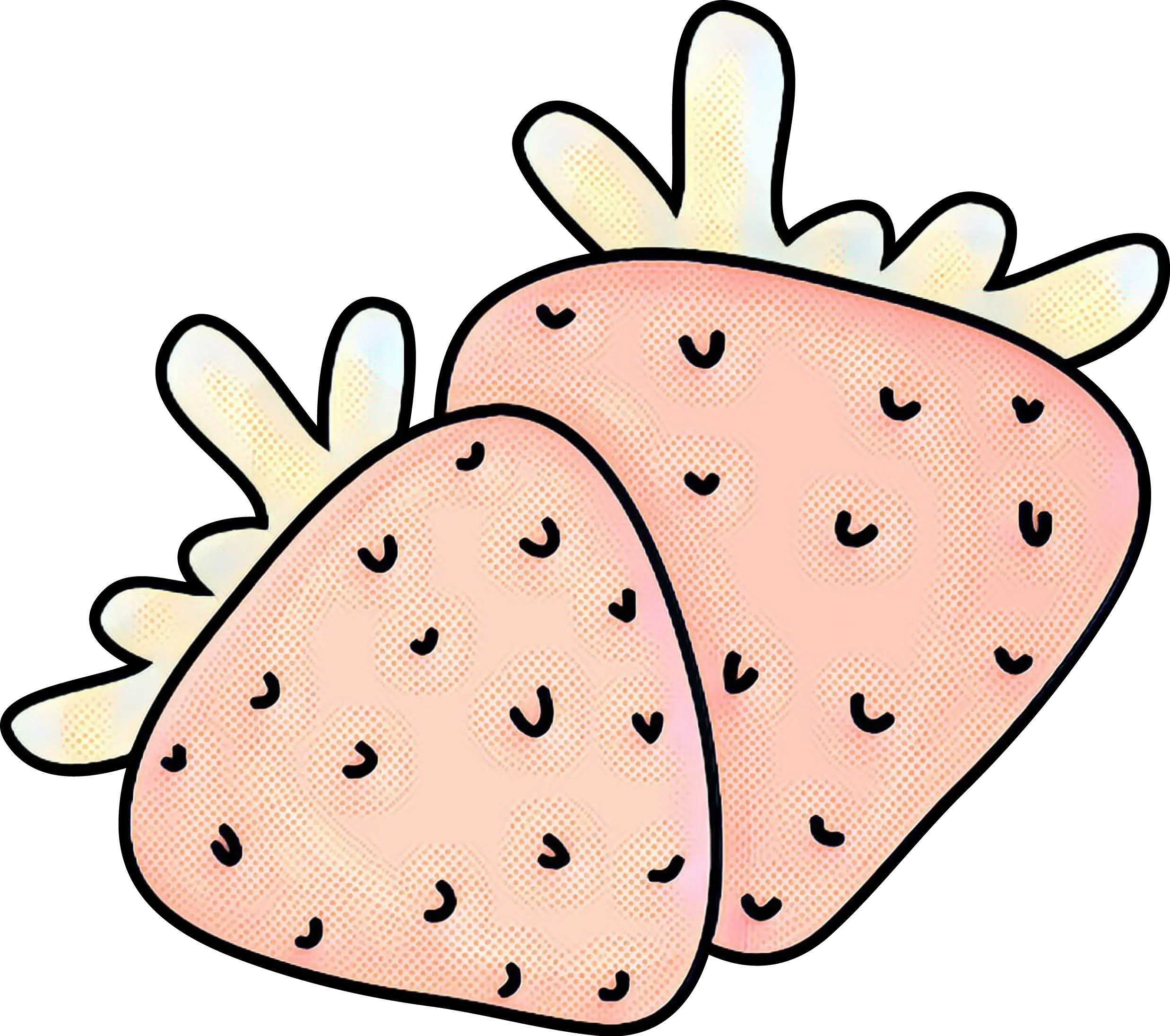 Pair of Pink Strawberries