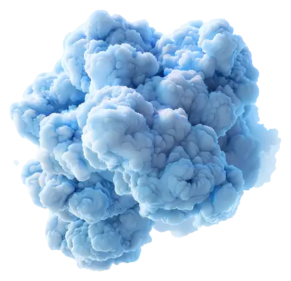 Blue Smoke in Abstract Form