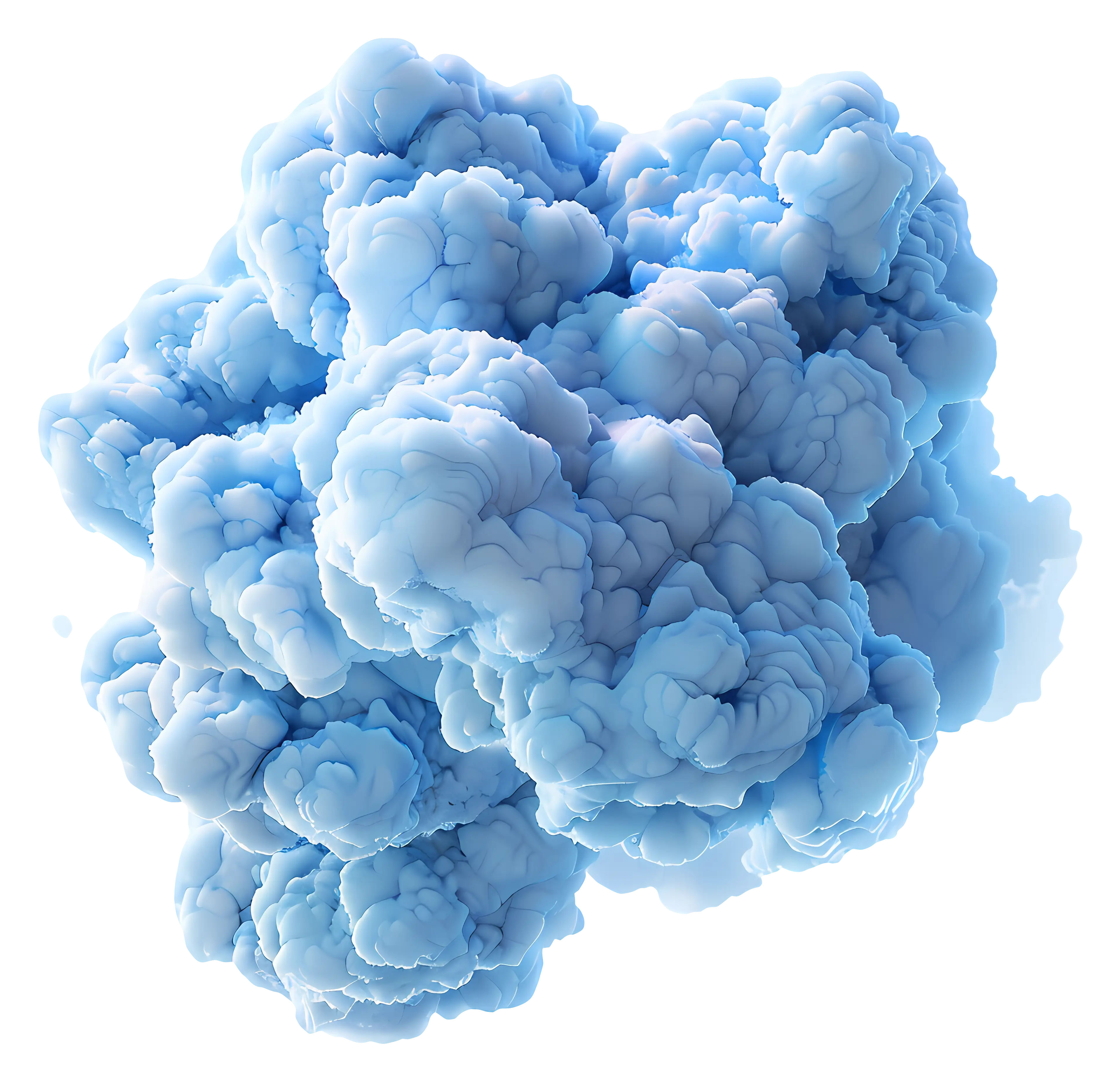 Blue Smoke in Abstract Form