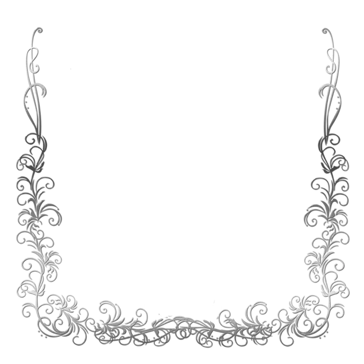 Rectangular Silver Floral Frame