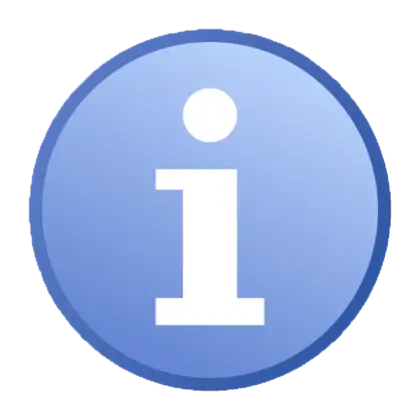 Blue Information Icon with Circular Design