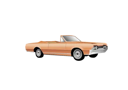 Retro Vintage Convertible Car Illustration
