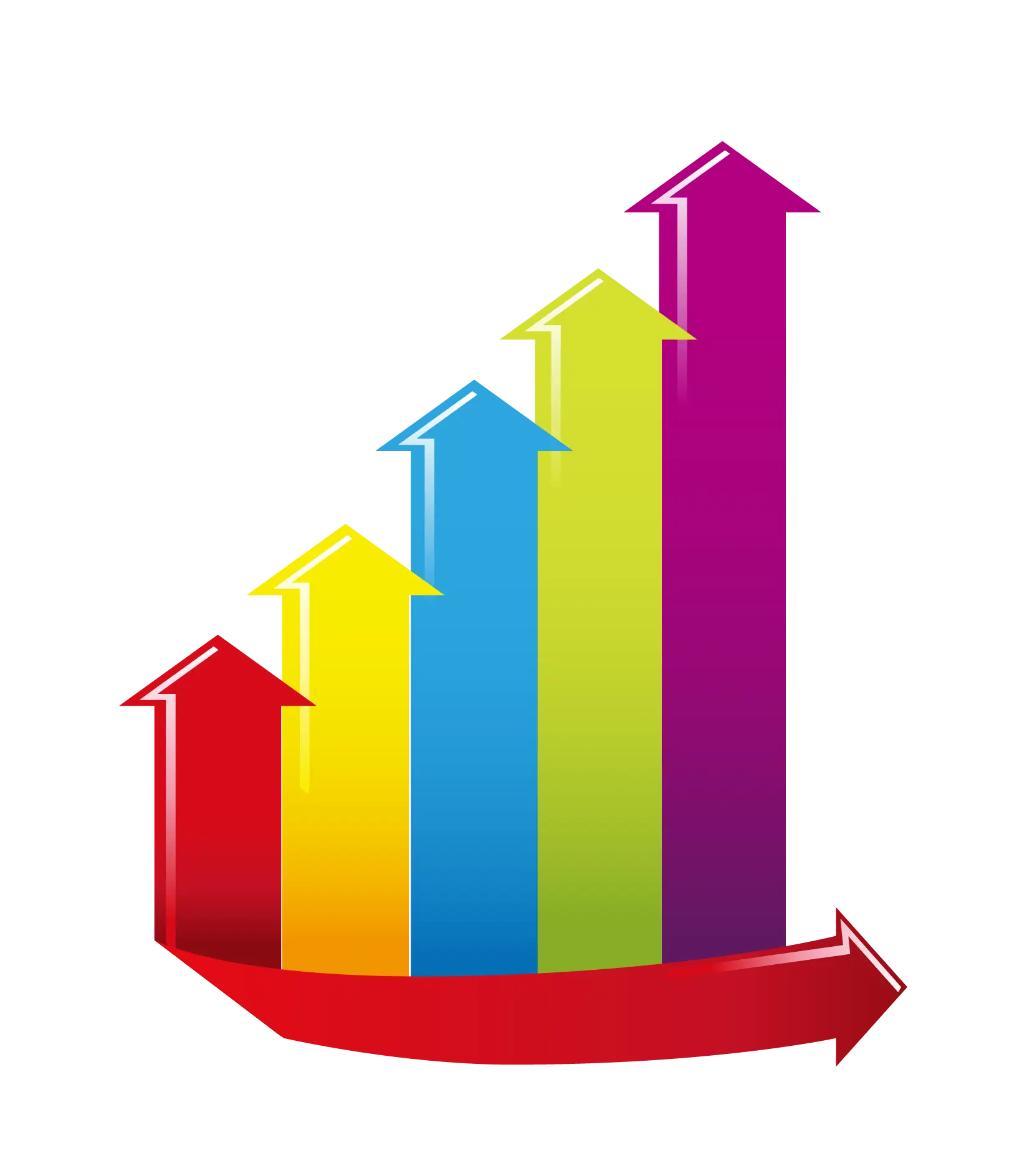Colorful Upward Arrows Chart