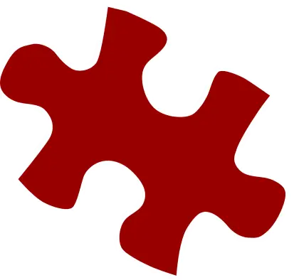 Bright Red Puzzle Piece Icon