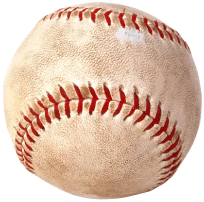 Textured Baseball with Red Stitching