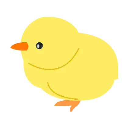 Cute Yellow Chick Illustration