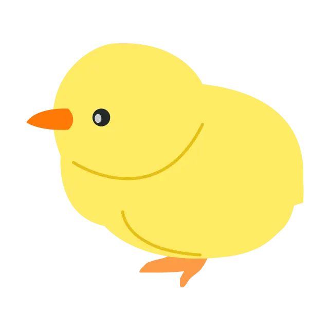 Cute Yellow Chick Illustration