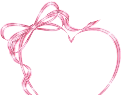 Pink Ribbon Heart Decoration