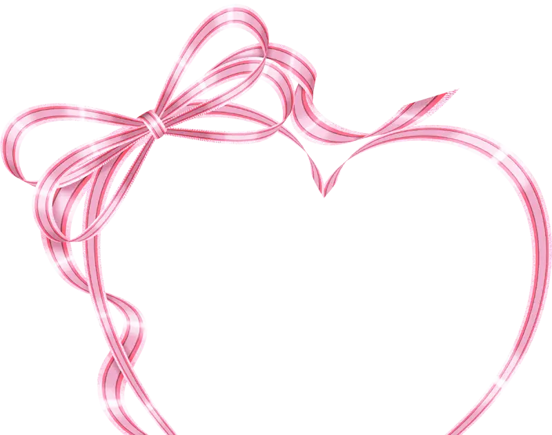 Pink Ribbon Heart Decoration