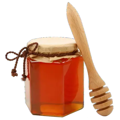Honey Jar with Wooden Dipper