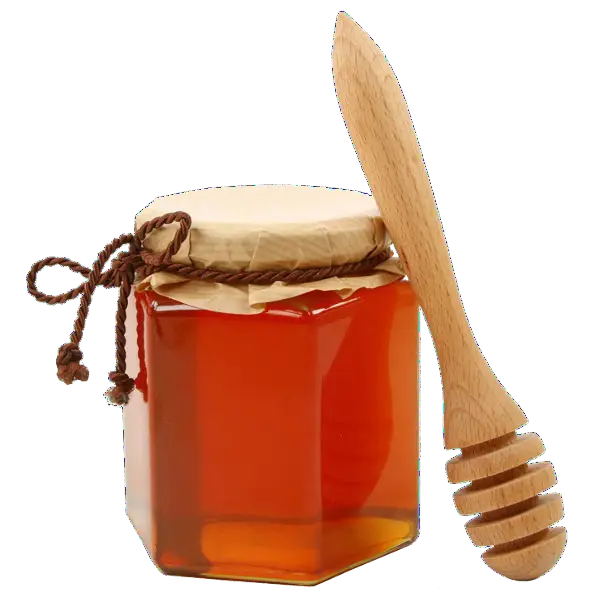 Honey Jar with Wooden Dipper